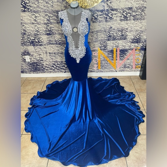 custom Dresses & Skirts - Prom dress ,color *dark blue* ,self made ,worn once ,good quality ,fits well